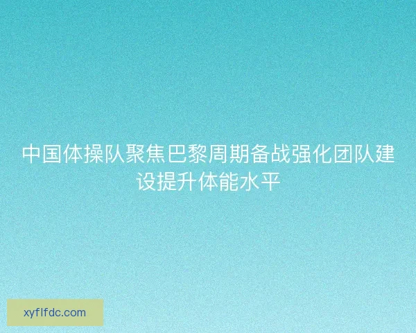 中国体操队聚焦巴黎周期备战强化团队建设提升体能水平 中国体操队聚焦巴黎周期备战强化团队建设提升体能水平